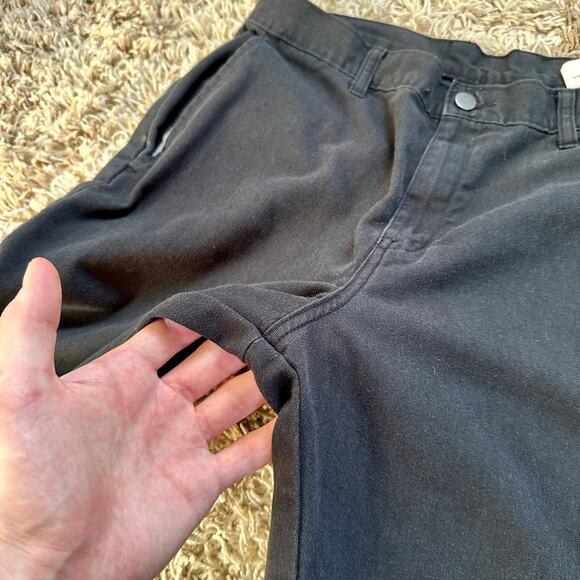 Dickies Black Faded Chino Pants Logo Workwear Mens 34x32 - Picture 5 of 13